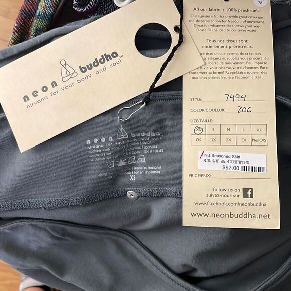 Neon Buddha NEW $97 Maxi Seasoned Skirt sz XS - Picture 3 of 8